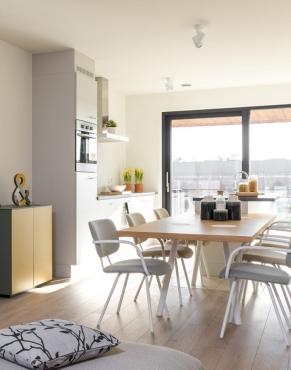 De 138 appartementen in Vilvoorde zijn niet allemaal gelijk. Het ging niet om een seriematige bouw
